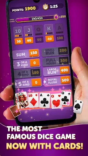 Скриншот 1 — Yatzy Cards