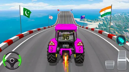 Скриншот 3 — Mega Ramp Tractor Stunt Game