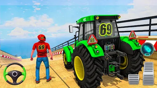 Скриншот 4 — Mega Ramp Tractor Stunt Game
