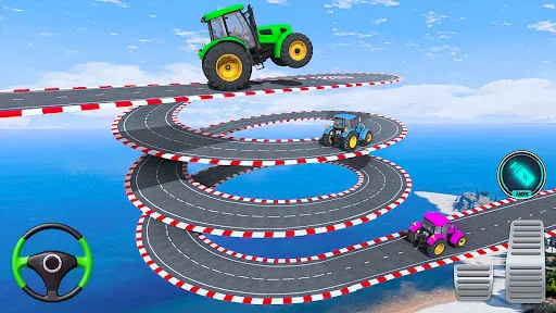 Скриншот 8 — Mega Ramp Tractor Stunt Game