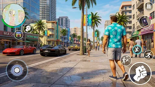 Скриншот 1 — Miami Rope Hero Crime Game