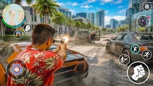 Скриншот 7 — Miami Rope Hero Crime Game