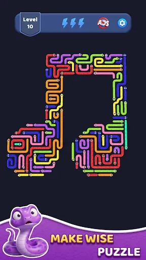 Скриншот 2 — Пазл со змеями: Спаси гекко
