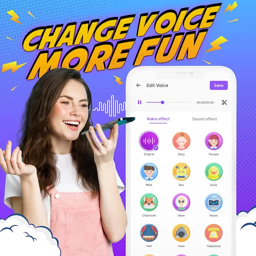 Скриншот 1 — Voice Changer by Sound Effects