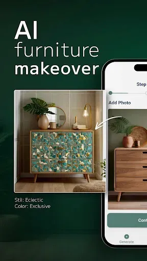 Скриншот 1 — Furniture AI: Makeover & DIY