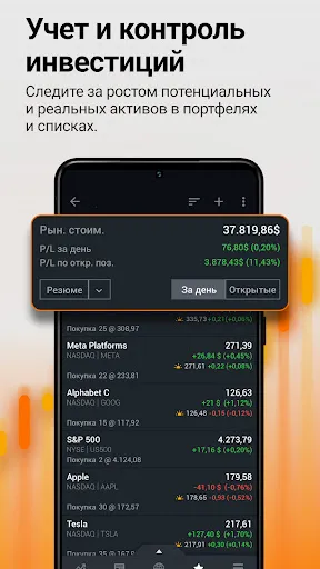 Скриншот 4 — Investing.com: биржа и акции