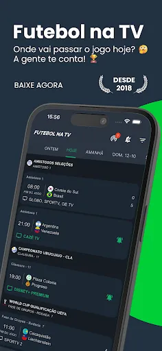 Скриншот 1 — Futebol na TV - Onde Assistir