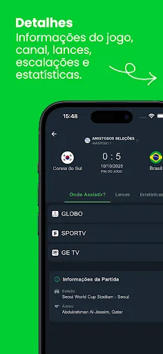 Скриншот 2 — Futebol na TV - Onde Assistir
