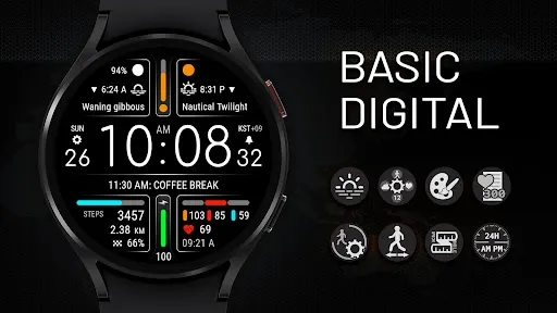 Скриншот 1 — Basic Digital Watch Face