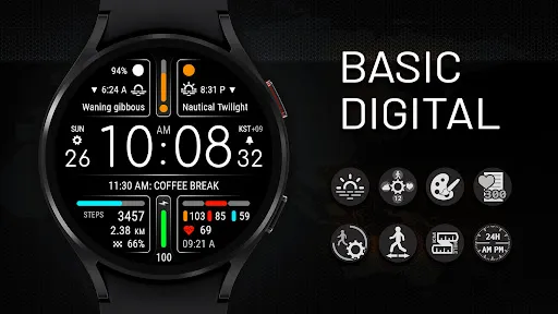 Скриншот 6 — Basic Digital Watch Face