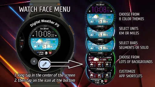 Скриншот 2 — Digital Weather Watch face P5