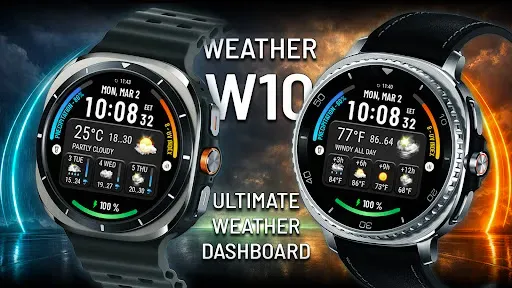 Скриншот 1 — Weather watch face W10
