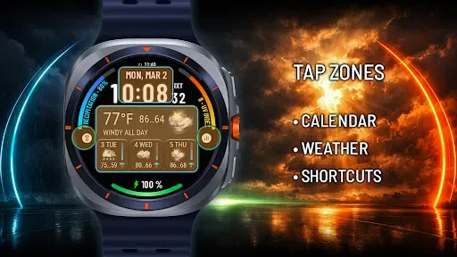 Скриншот 2 — Weather watch face W10