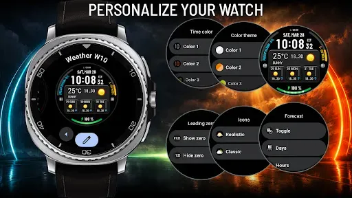 Скриншот 5 — Weather watch face W10