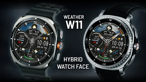 Скриншот 1 — Hybrid Watch Face Weather W11