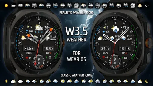Скриншот 1 — Weather watch face W3.5