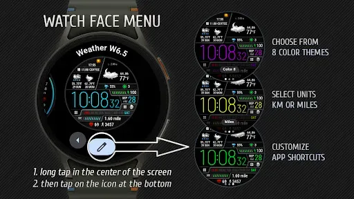 Скриншот 2 — Weather watch face W6.5