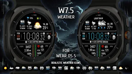Скриншот 6 — Weather watch face W7.5