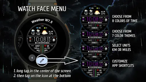 Скриншот 7 — Weather watch face W7.5