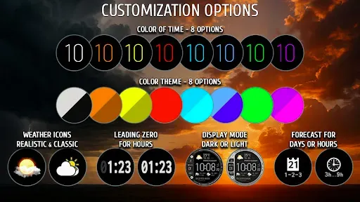 Скриншот 4 — Weather watch face W8.5