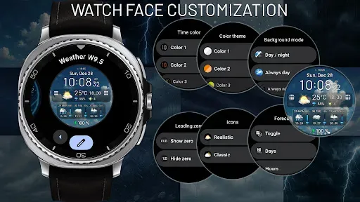 Скриншот 8 — Weather watch face W9.5