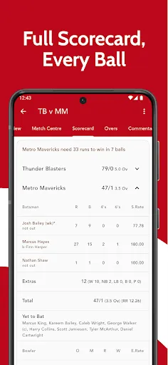 Скриншот 2 — CricScorer-Cricket Scorer App