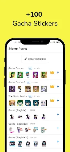 Скриншот 1 — Gacha Stickers for WA