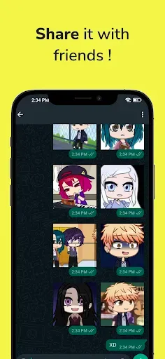 Скриншот 3 — Gacha Stickers for WA