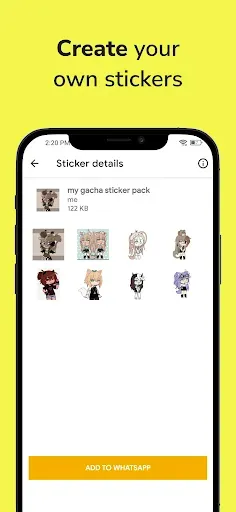 Скриншот 4 — Gacha Stickers for WA