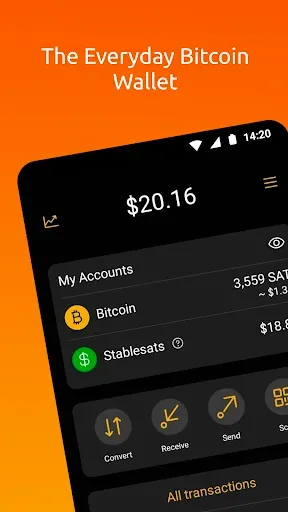 Скриншот 1 — Blink (Bitcoin Wallet)