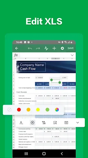 Скриншот 1 — Spreadsheet Editor:excel,word