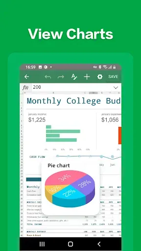 Скриншот 3 — Spreadsheet Editor:excel,word