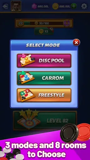 Скриншот 5 — Carrom Lite-Board Offline Game
