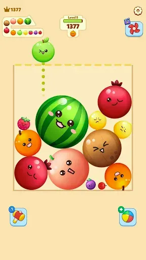Скриншот 1 — Fruit Merge-Juicy Melon Puzzle