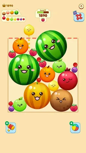 Скриншот 2 — Fruit Merge-Juicy Melon Puzzle