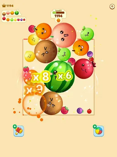 Скриншот 7 — Fruit Merge-Juicy Melon Puzzle