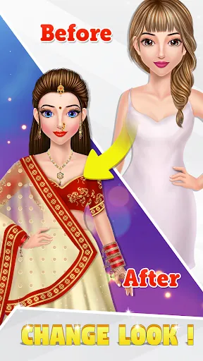 Скриншот 1 — Indian Wedding: DressUp Makeup