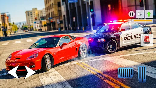 Скриншот 1 — Police Car Escape Cop Chase 3D