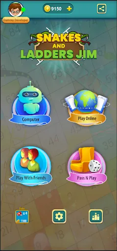 Скриншот 1 — snakes and ladders Jim Game