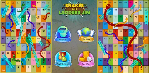 Скриншот 6 — snakes and ladders Jim Game