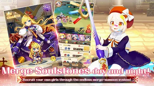 Скриншот 2 — Merge Girls : Idle RPG