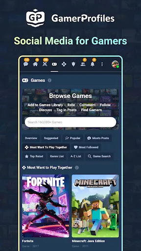 Скриншот 1 — GamerProfiles: Share & Connect