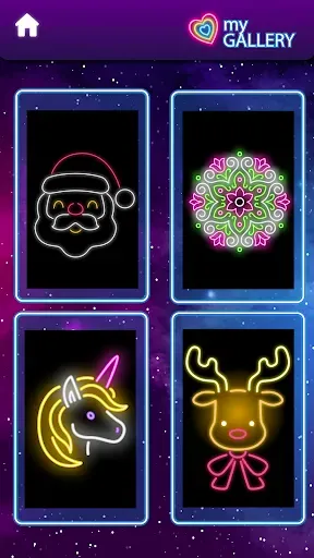 Скриншот 3 — Glow Doodle Art - Color & Draw