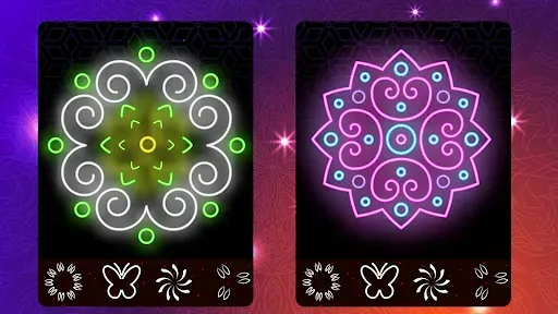 Скриншот 5 — Glow Doodle Art - Color & Draw