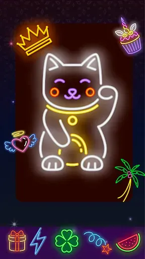 Скриншот 6 — Glow Doodle Art - Color & Draw