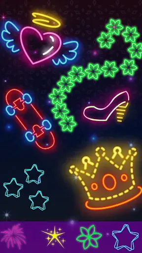Скриншот 8 — Glow Doodle Art - Color & Draw