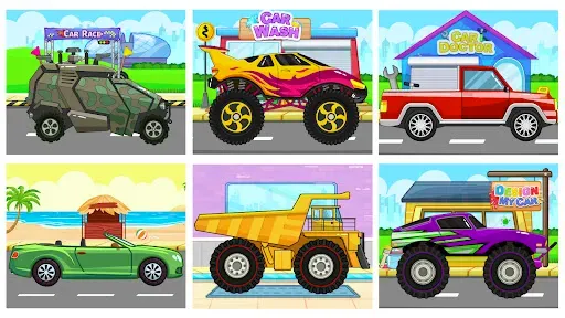 Скриншот 2 — Car Wash & Race Games for Kids