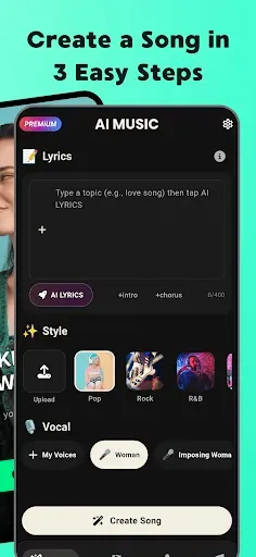 Скриншот 3 — ИИ Генератор Песен & Music Pro