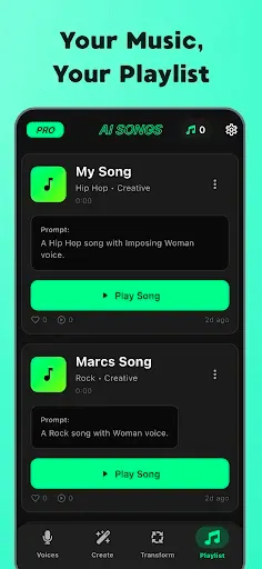 Скриншот 4 — ИИ Генератор Песен & Music Pro