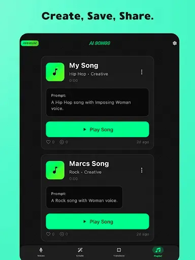 Скриншот 8 — ИИ Генератор Песен & Music Pro